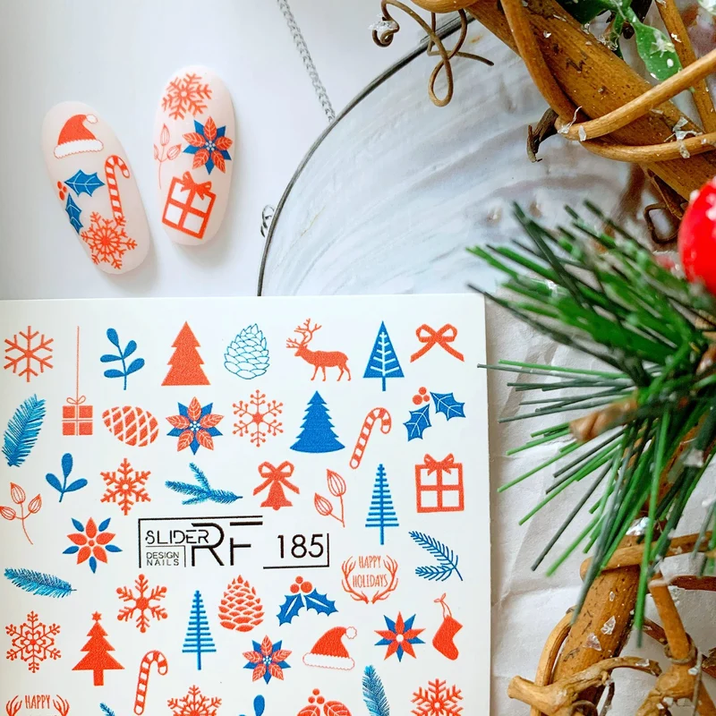 Slider.RF Winter / Christmas nail decals / sliders 185