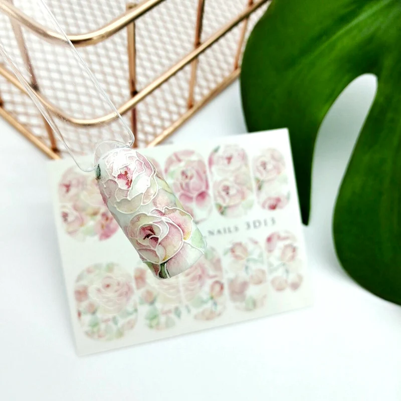 IBDI 3D Flower nail decals / sliders 3D13