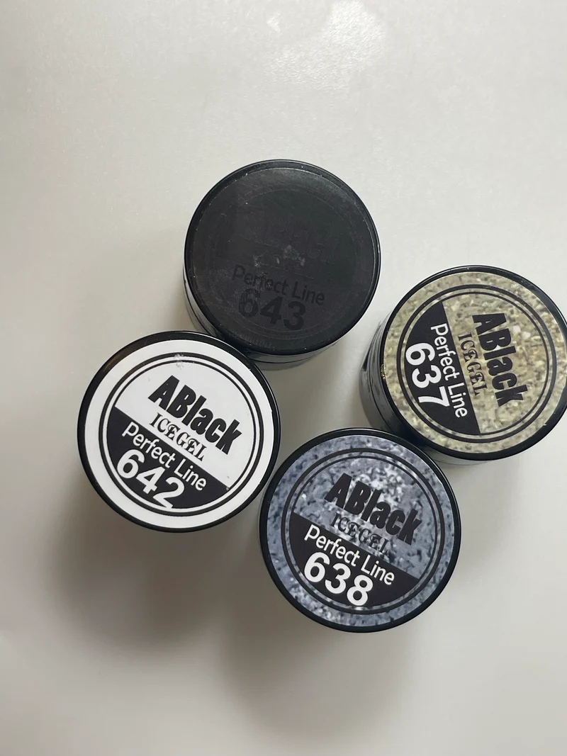 ICEGEL ABlack Perfect line gel polish 4 colors 637-643