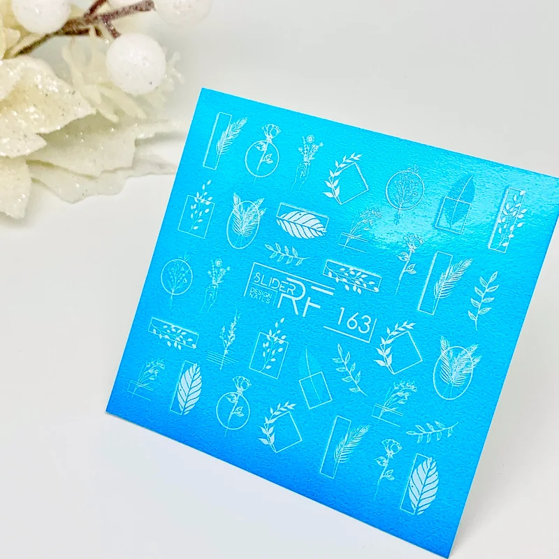 Slider.RF Abstract leaf nail decals / sliders 163
