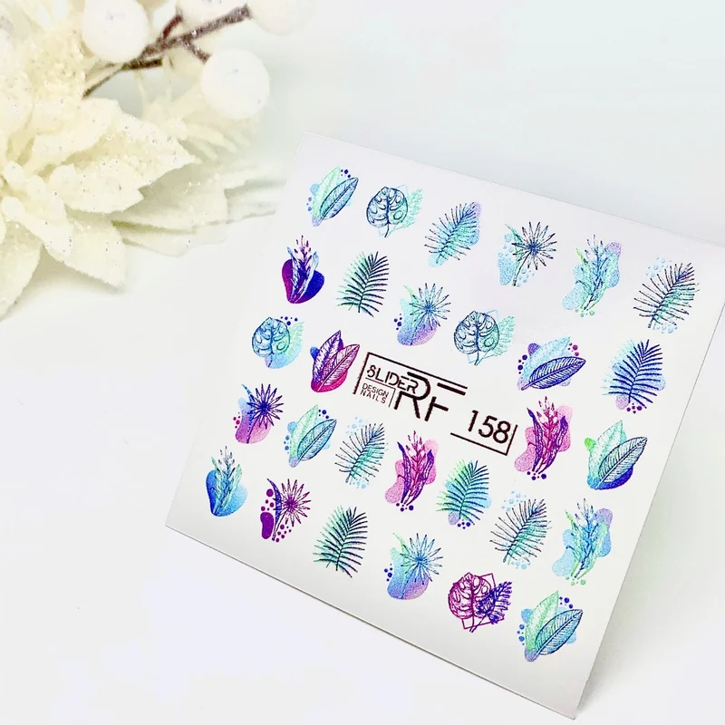 Slider.RF Leaf nail decals / sliders 158