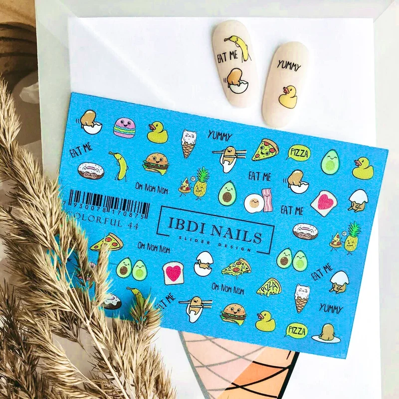 IBDI Food nail decals / sliders #Colorful 44