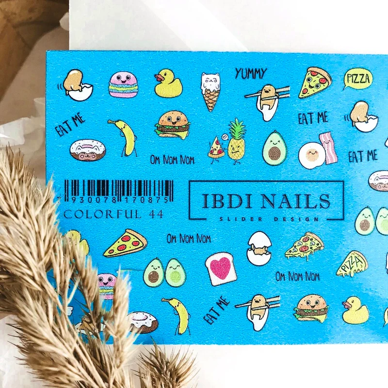 IBDI Food nail decals / sliders #Colorful 44