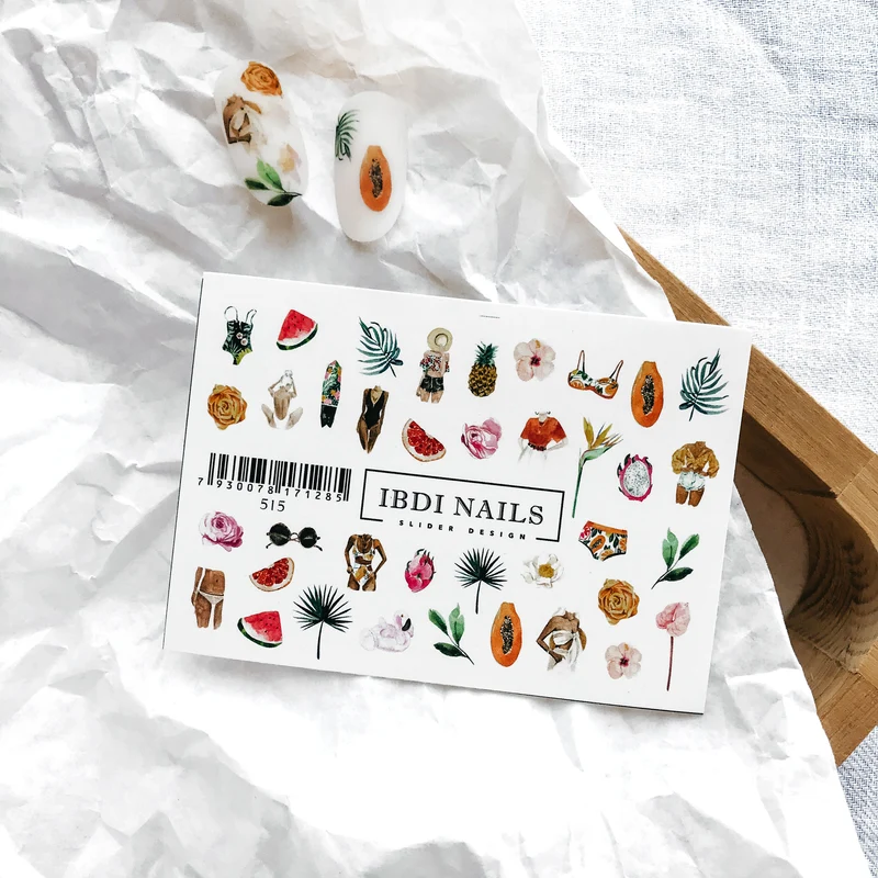 IBDI Fruit and fashion nail decals / sliders #515