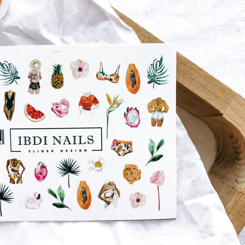 IBDI Fruit and fashion nail decals / sliders #515