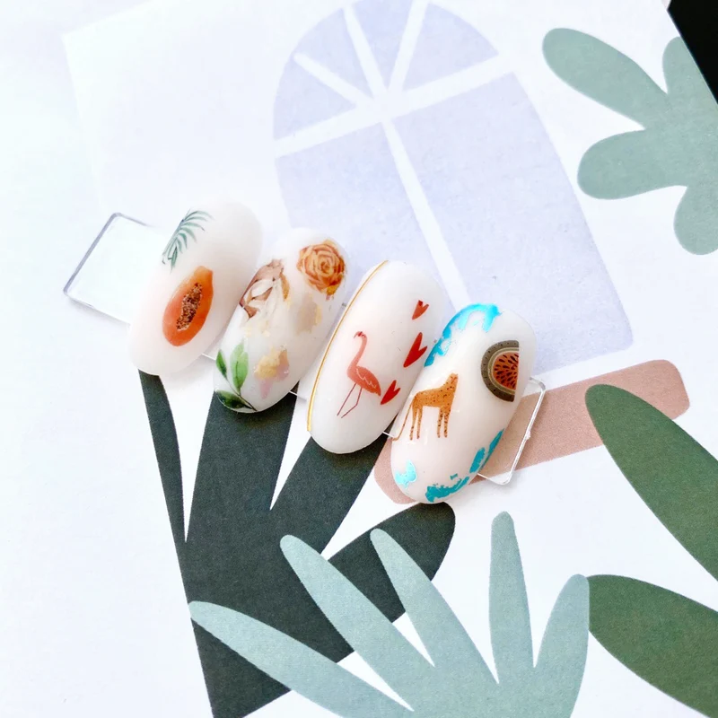 IBDI Animal, flower nail decals / sliders #516