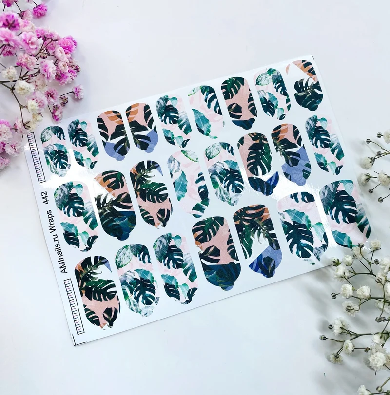 Nagelfolie 442 Nail Wraps für Maniküre AMINAILS