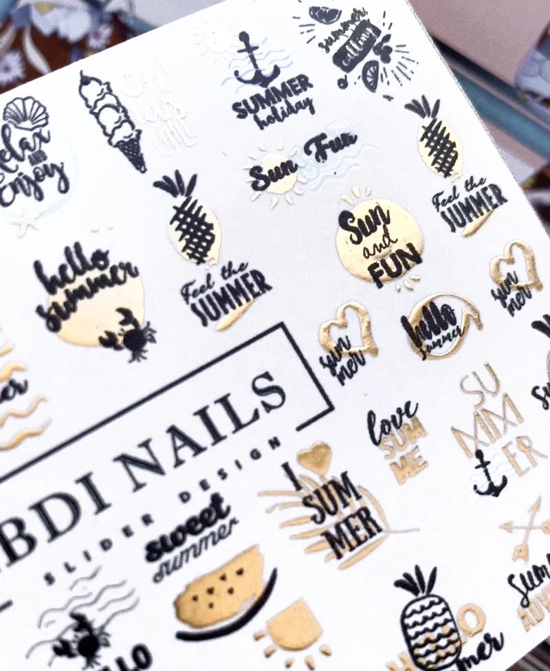 IBDI Summer beach nail decals / sliders #Air Foil 12