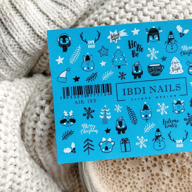 IBDI Christmas nail decals / sliders #AIR 185