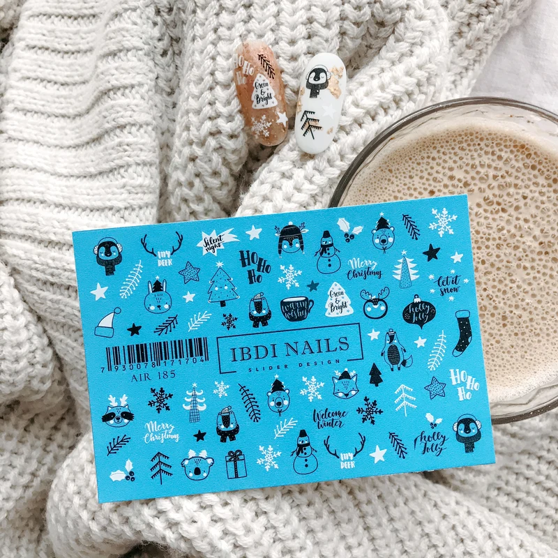 IBDI Christmas nail decals / sliders #AIR 185