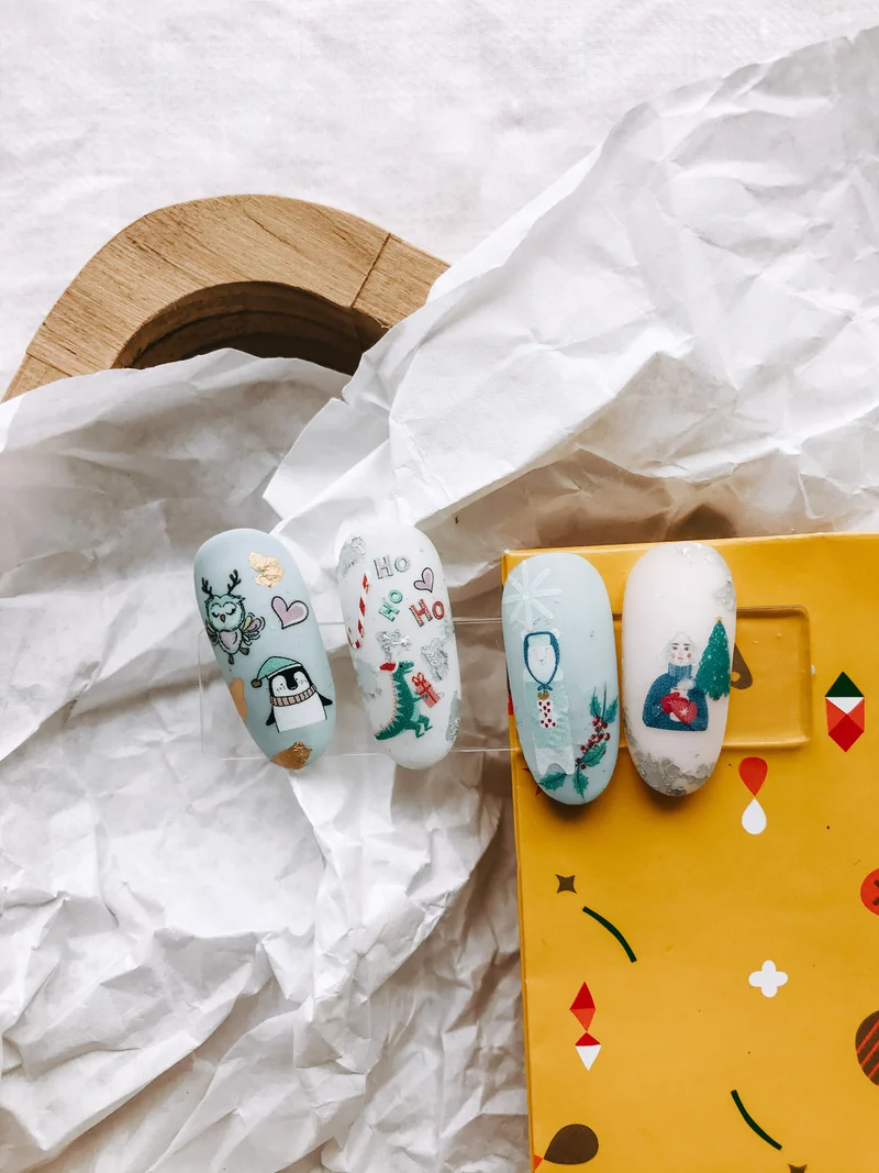 IBDI Winter nail decals / sliders COLORFUL 80