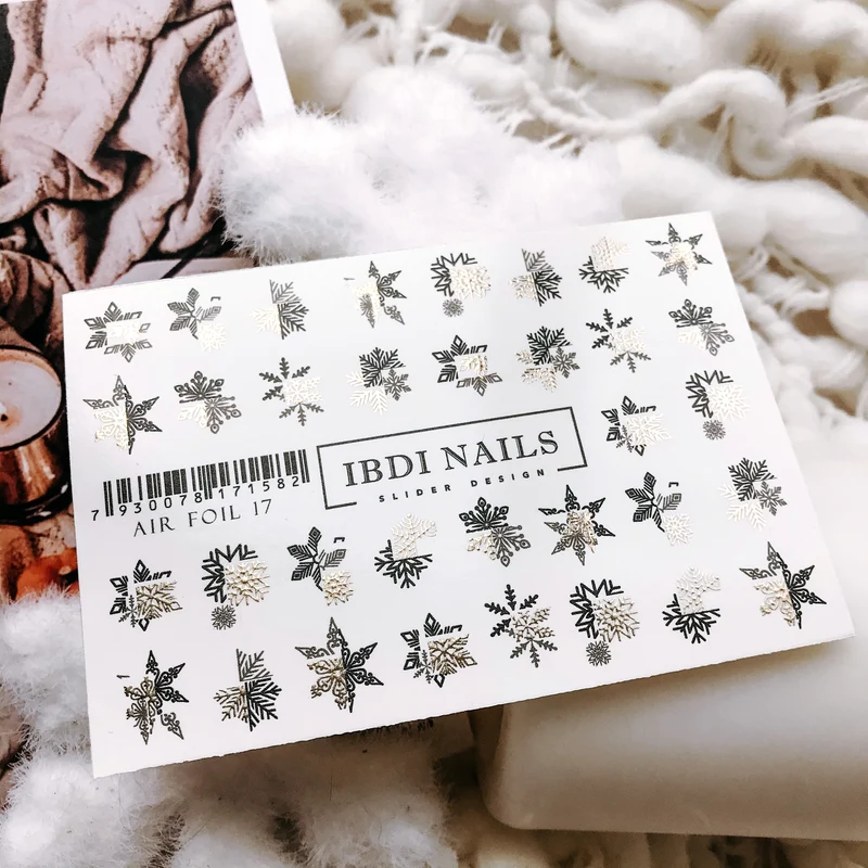IBDI Snowflake nail decals / sliders AIR FOIL 17
