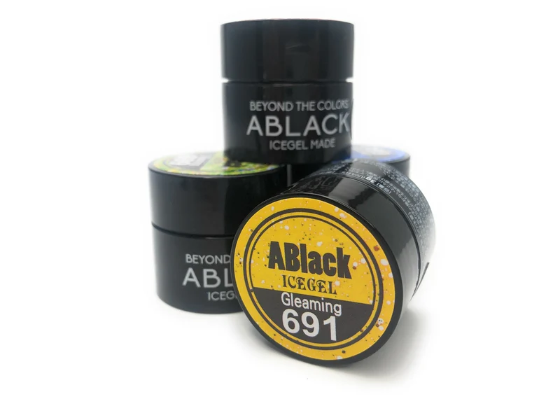 ICEGEL ABlack gleaming gel polish, 689-700 11 Colors