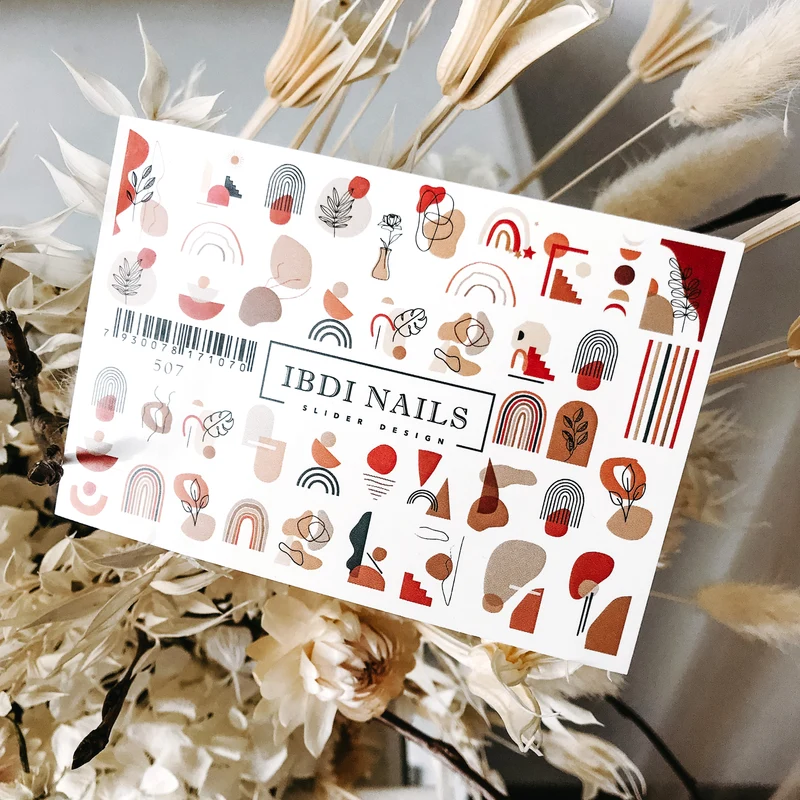 IBDI Abstract Geometric nail decals / sliders 507