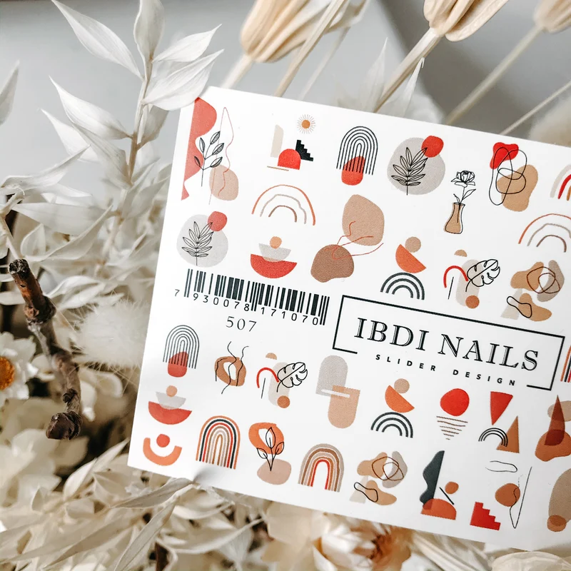 IBDI Abstract Geometric nail decals / sliders 507