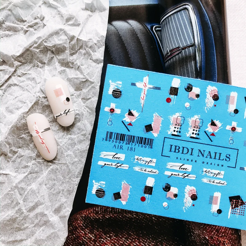 IBDI Abstract nail decals / sliders #Air 181
