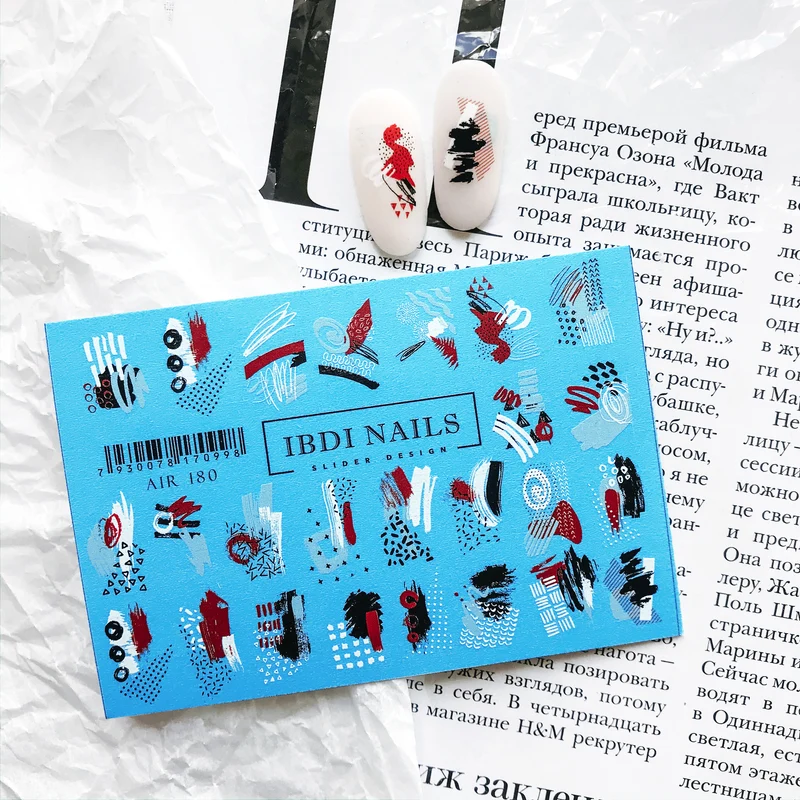 IBDI Abstract nail decals / sliders #Air 180