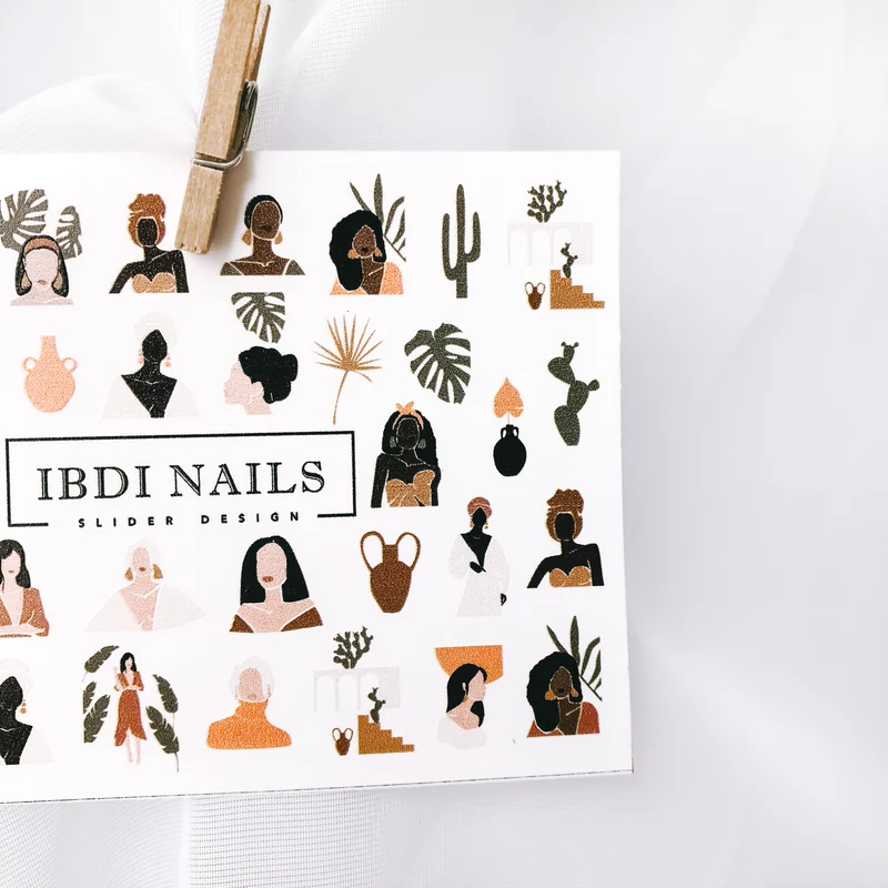 IBDI Leaf and Fashion nail decals / sliders #Colorful 59