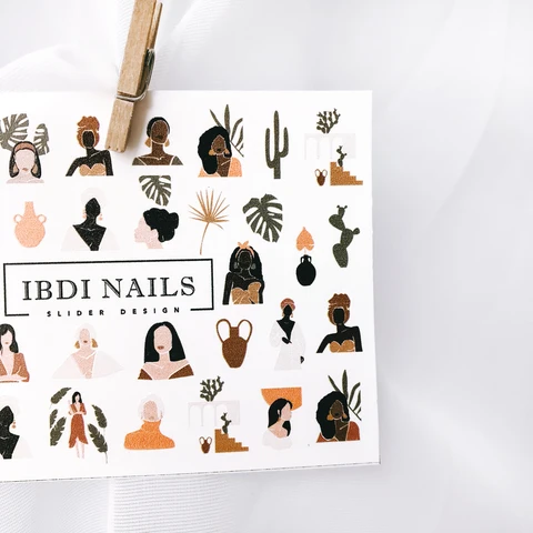 IBDI Leaf and Fashion nail decals / sliders #Colorful 59