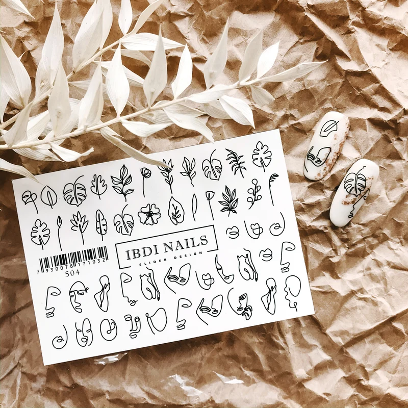IBDI Fashion nail decals / sliders #504