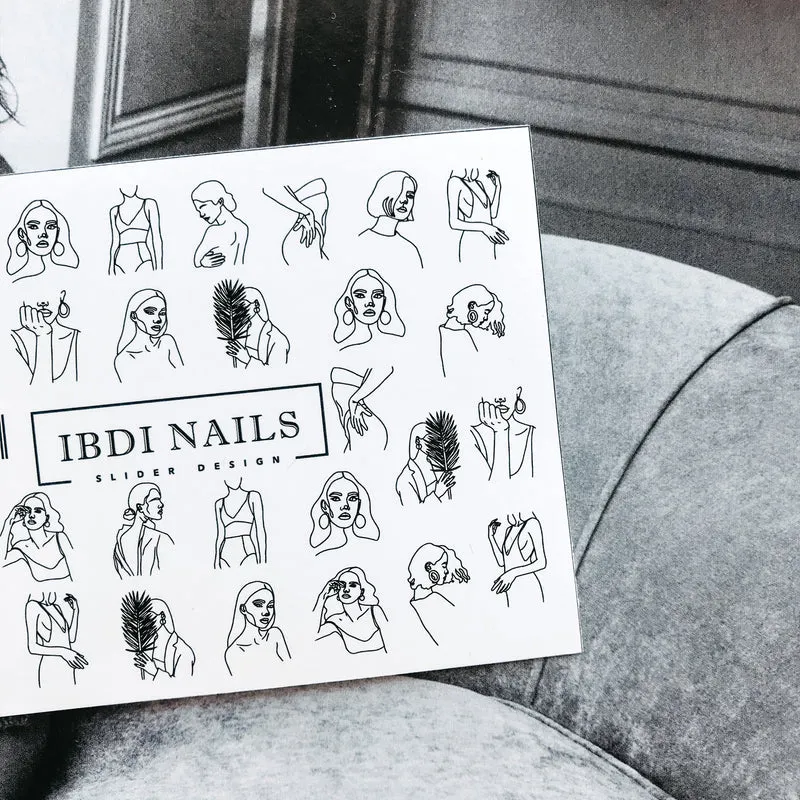 IBDI Fashion nail decals / sliders #517