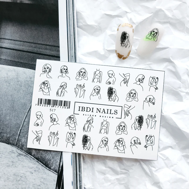 IBDI Fashion nail decals / sliders #517