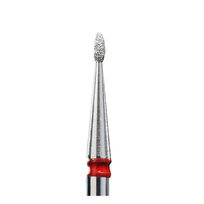 STALEKS PRO Diamond e-file nail drill bits 1.2mm - Flame, Soft grit, manicure nail tools, cuticle cutter electric file nail bits for Russian manicure FA30R012/3