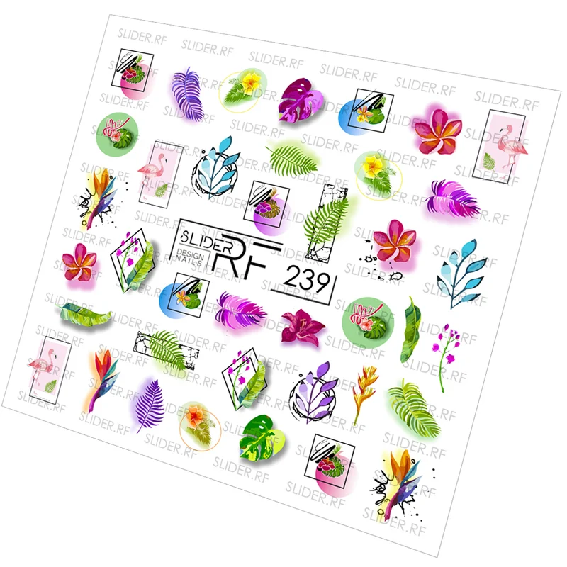 Slider.RF Leaf nail decals / sliders 239