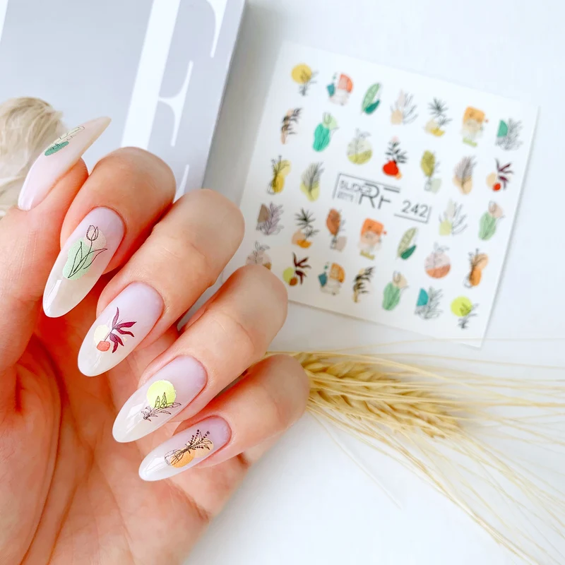 Slider.RF Feather and leaf nail decals / sliders 242