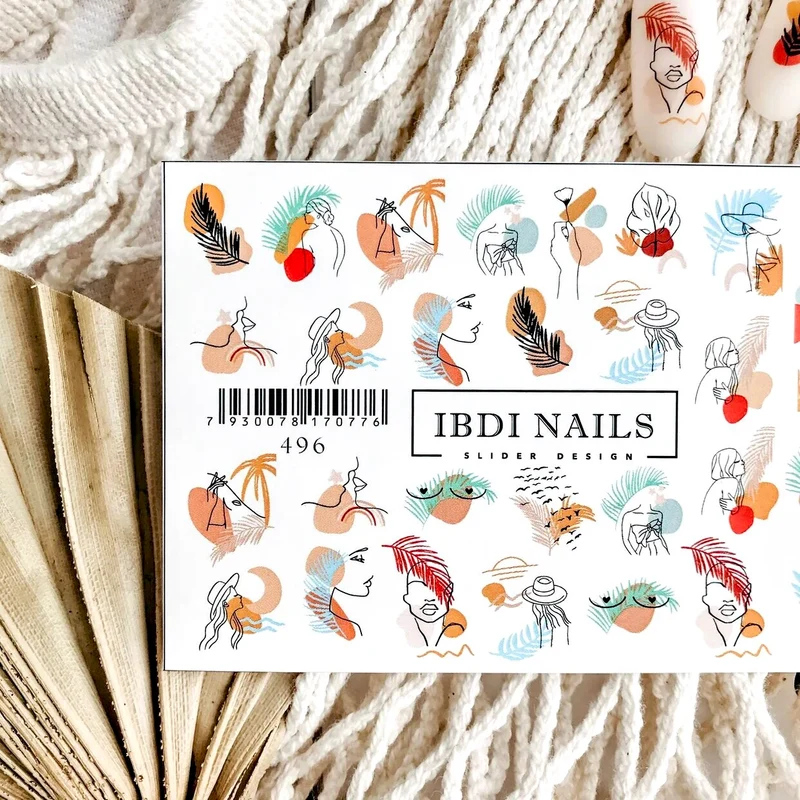 IBDI Feathers and Fashion nail decals / sliders #496
