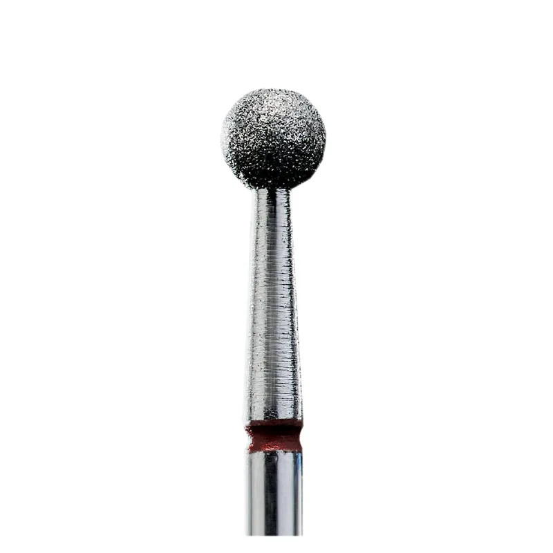 STALEKS PRO Diamond e-file nail drill bits 4mm - ball, soft grit, electric file nail bits for Russian manicure, cuticle cutter FA01R040