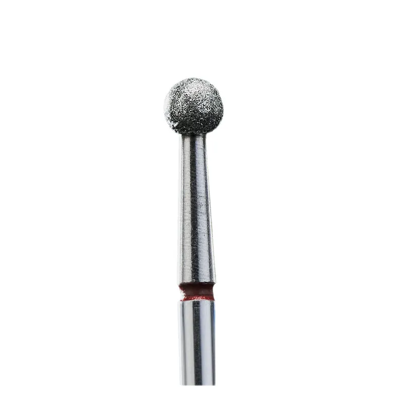 STALEKS PRO Diamond e-file nail drill bits 3.5mm - ball, soft grit, electric file nail bits for Russian manicure, cuticle cutter FA01R035