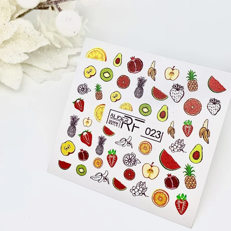 Sticker Design RF023 Früchte (Wasserlösliche Aufkleber) Слайдер