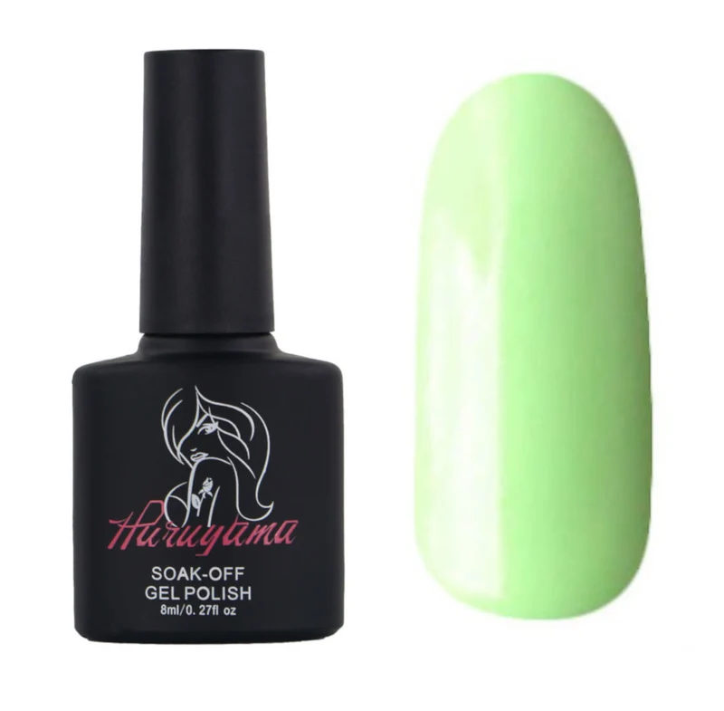 Haruyama Green gel nail polish 958