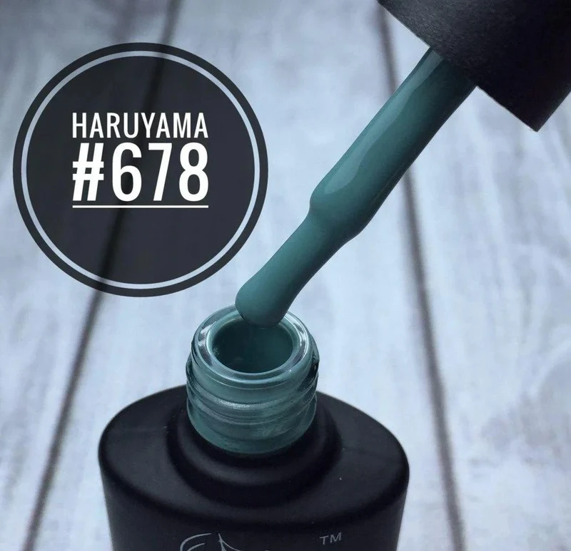 Haruyama Green gel nail polish 678