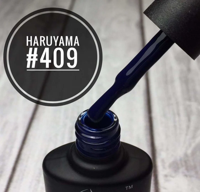Haruyama Dark deep Blue gel nail polish 409