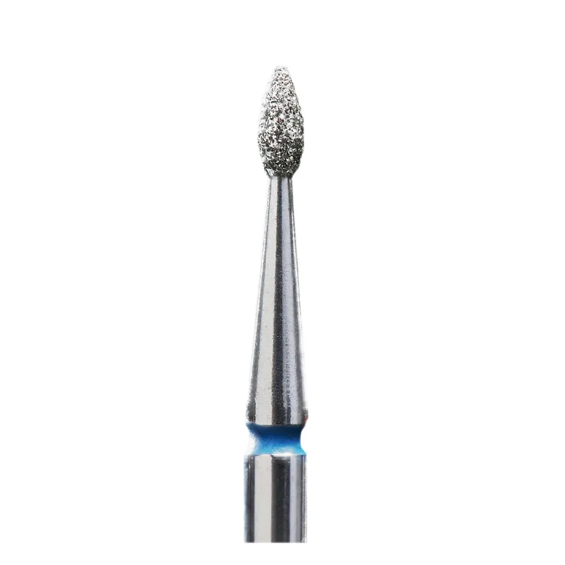 STALEKS PRO Diamond e-file nail drill bits 1.6mm - Flame drop, medium grit, electric file nail bits for Russian manicure, cuticle cutter FA40B016/4