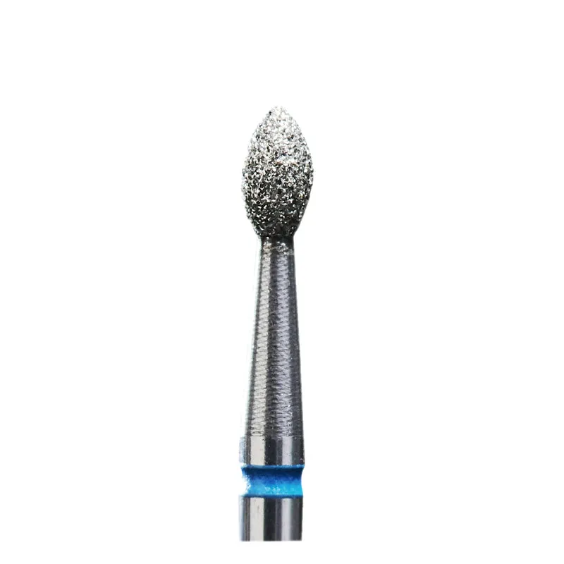 STALEKS PRO Diamond e-file nail drill bits 2.5mm - Flame drop, medium grit, electric file nail bits for Russian manicure, cuticle cutter FA60B025/4.5