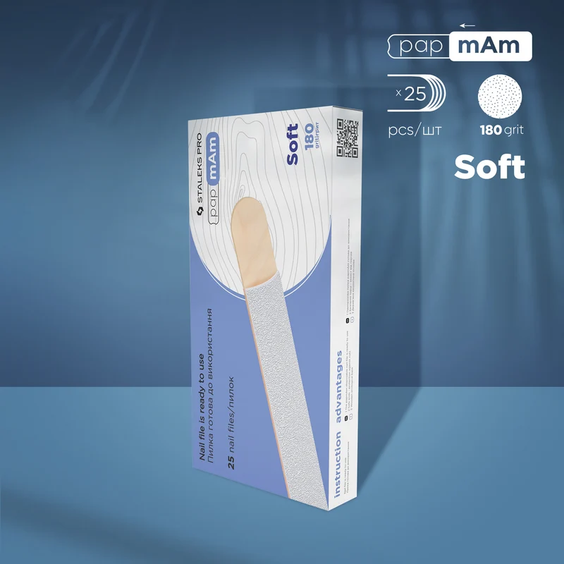 25 Ersatzfeile SOFT + 25 wooden base SET PAPMAM (DWCE-20) STALEKS