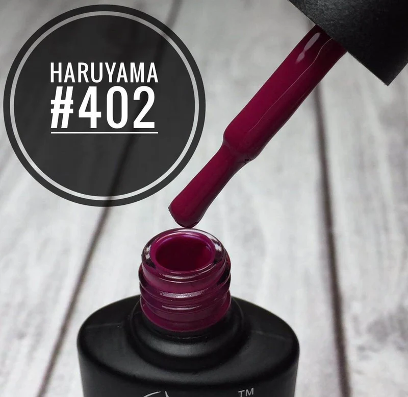 Haruyama Red eggplant blue gel nail polish 402
