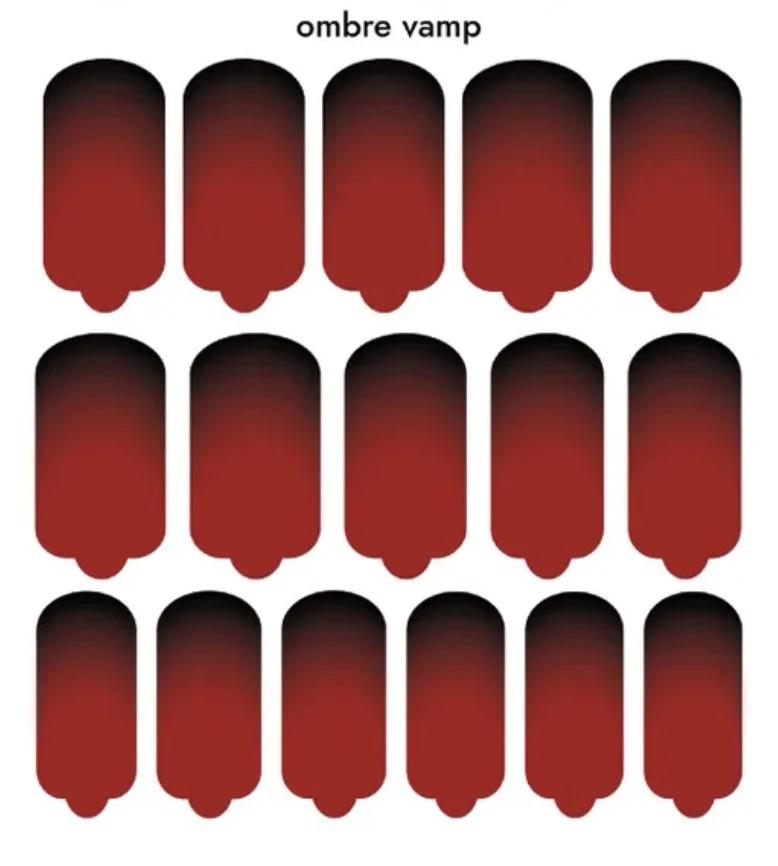 Nagelfolie Ombre vamp - Nail Wraps by Provocative Nails