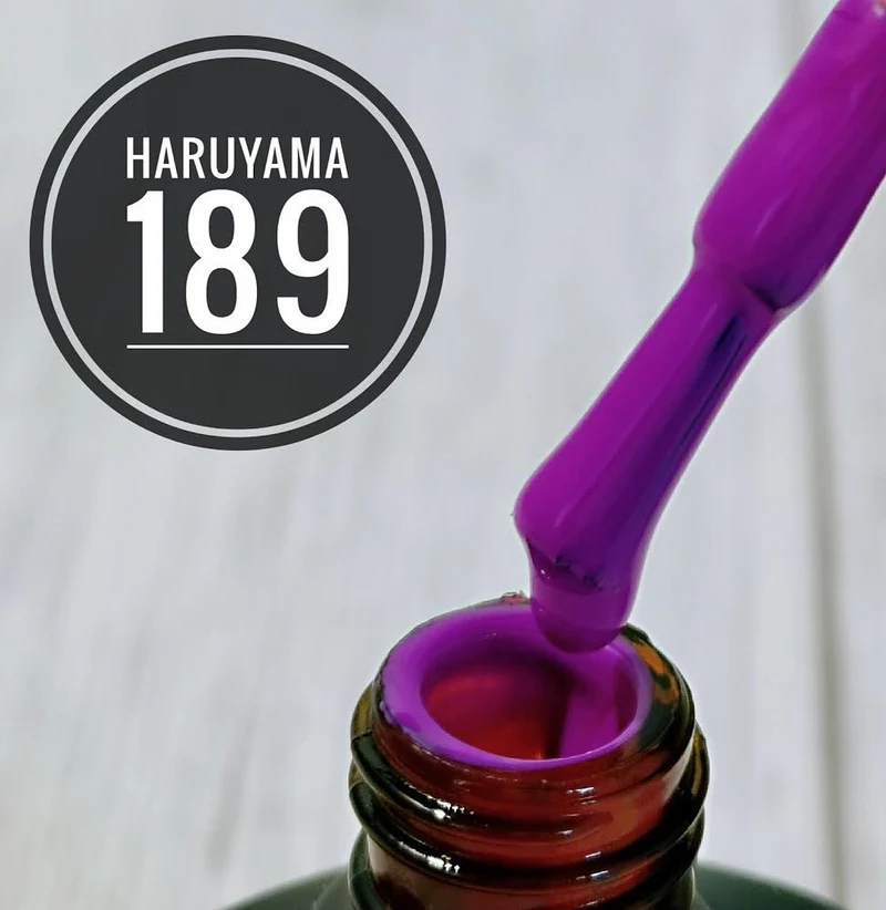 Haruyama Neon Purple gel nail polish 189