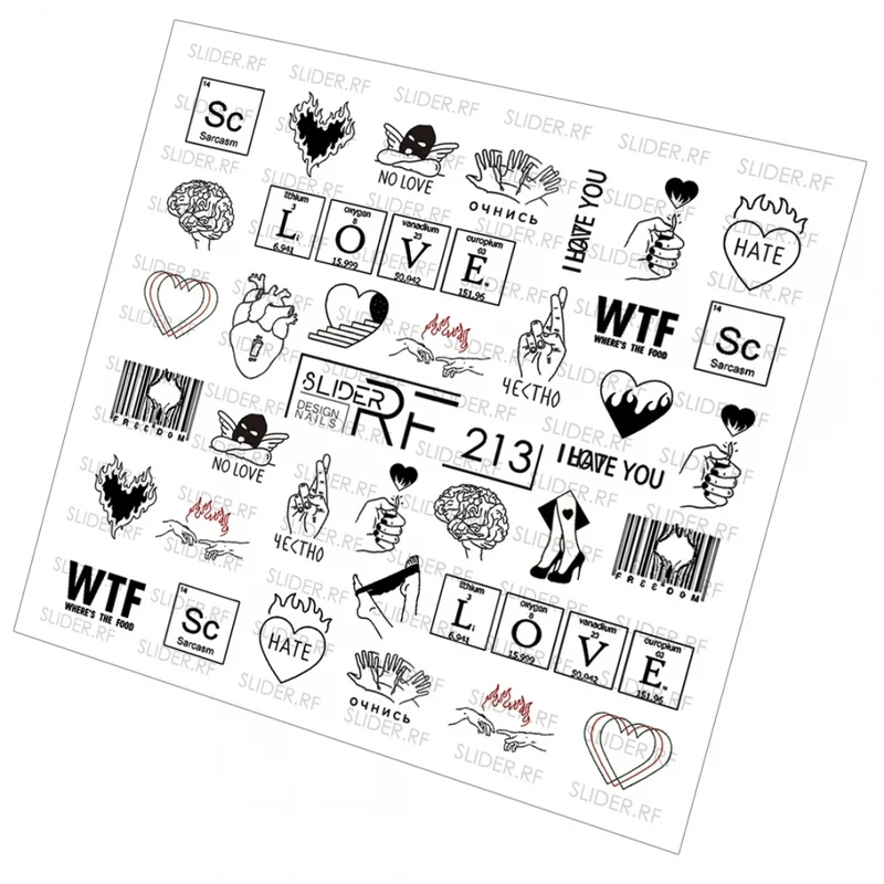 Sticker Design RF213 (Wasserlösliche Aufkleber) Слайдер