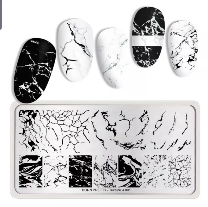 Stamping Platte Schablone Marmor Effekt TL001