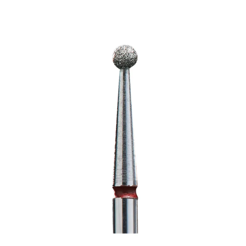 STALEKS PRO Diamond e-file nail drill bits 2.5mm - ball, soft grit, electric file nail bits for Russian manicure, cuticle cutter FA01R025