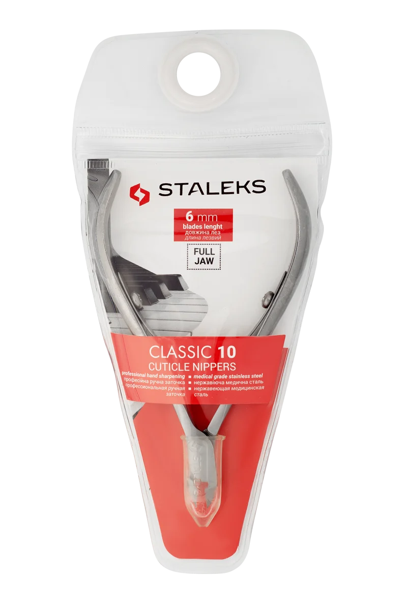 STALEKS PRO Classic 10 Cuticle nipper 6mm working part, manicure nail tools, cuticle cutter NC-10-6