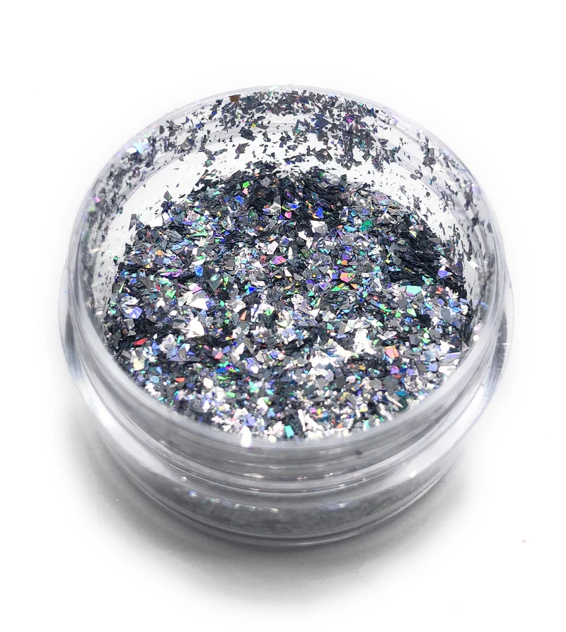 NOCTÍS Silver glitter, nail art