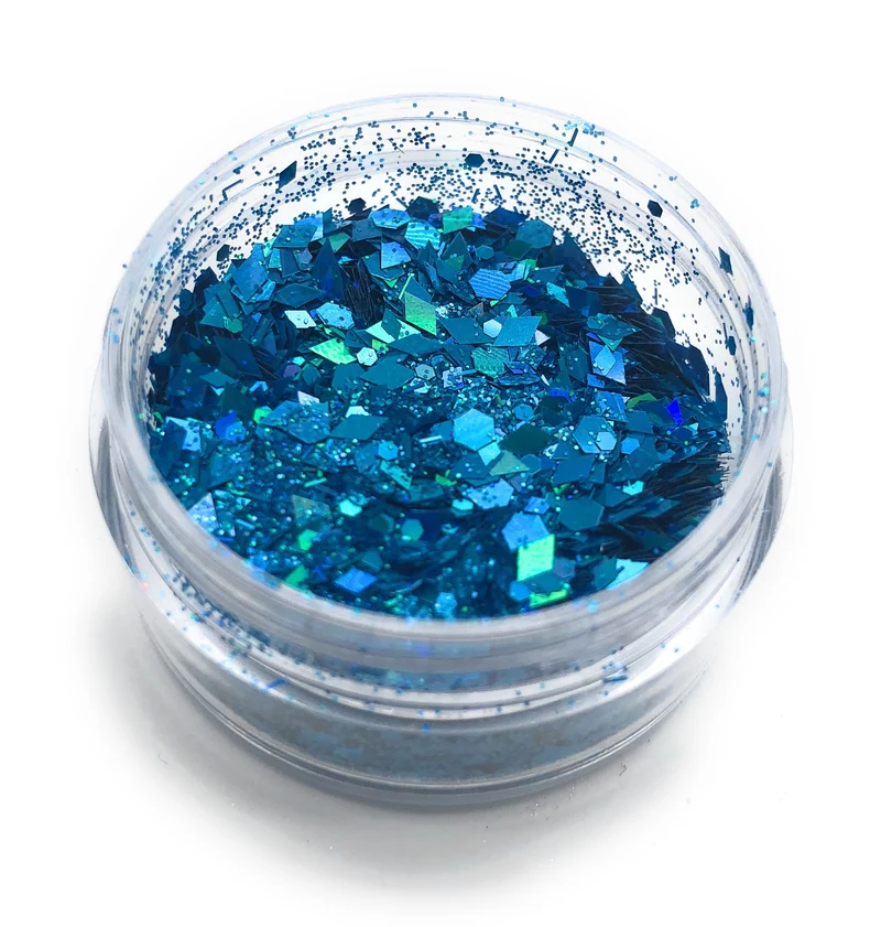NOCTÍS Blue glitter, nail art