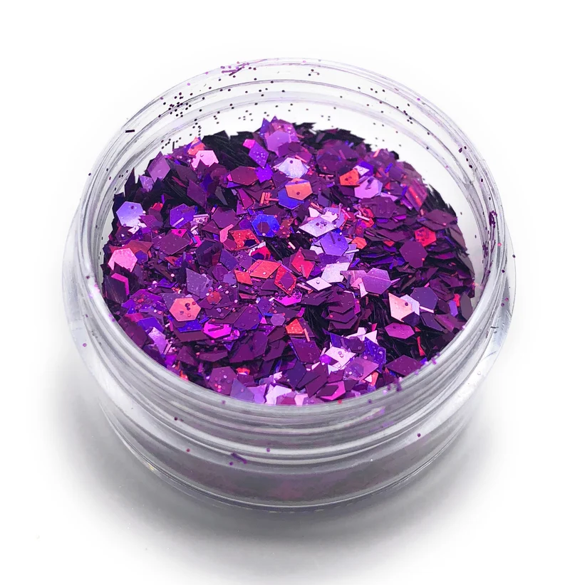 NOCTÍS Purple glitter, nail art