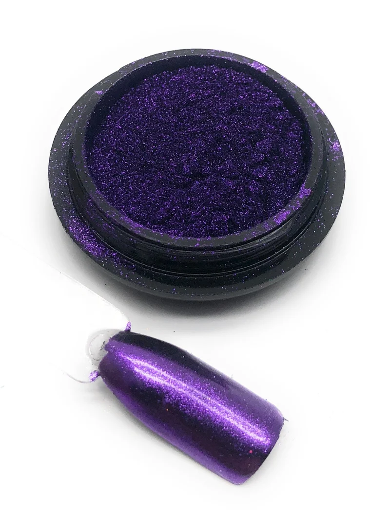 NOCTÍS Dark purple chrome nail powder